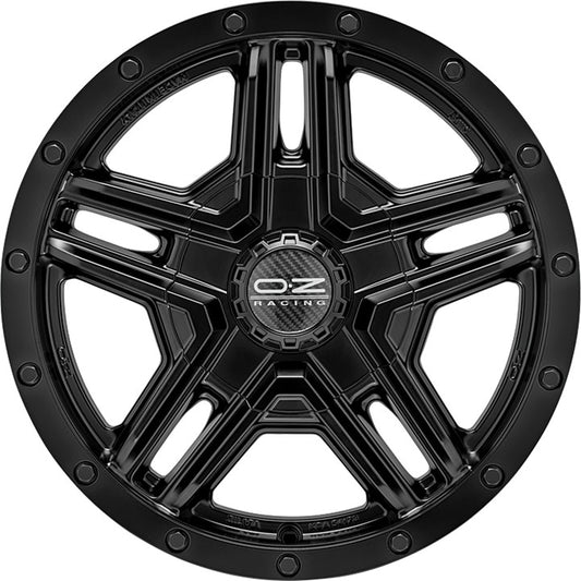 OZ Rally Adventure matt black + rivets 8x17 ET35 - LK6/139.7 ML106.1