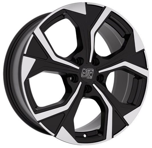 MSW 43 gloss black full polished 8.5x20 ET45 - LK5/108 ML63.4
