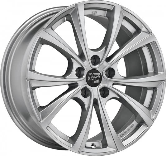 MSW 27 T full silver Alufelge 8.5x19 Zoll ET35 LK 5x114.3 ML64.12