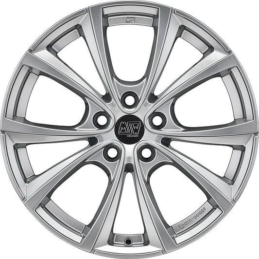 MSW 27 T full silver 9.5x20 ET45 - LK5/114.3 ML64.12