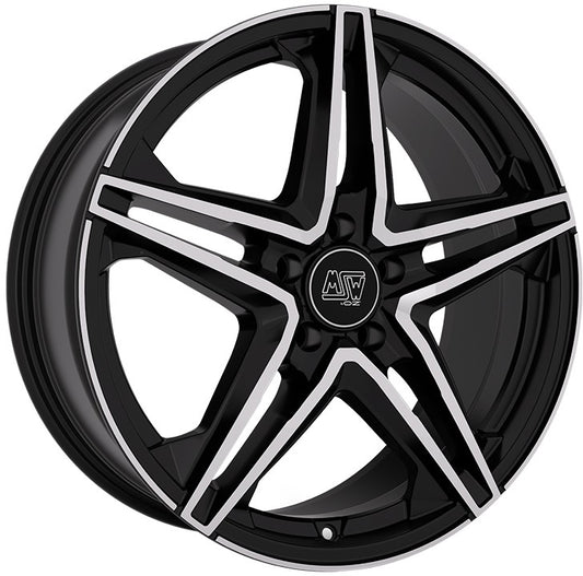 MSW 31 gloss black full polished 8x18 ET40 - LK5/112 ML73.1