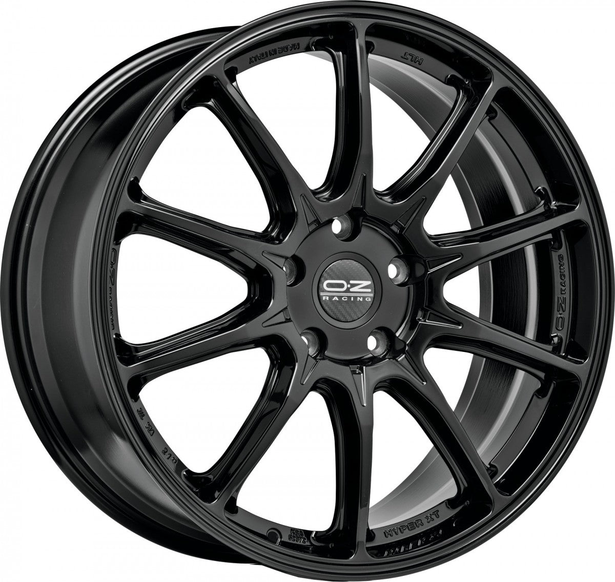 OZ Hyper XT HLT gloss black 10x21 ET25 - LK5/110 ML65.06