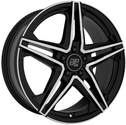 MSW 31 gloss black full polished Alufelge 7.5x18 Zoll ET33 LK 5x112 ML73.1