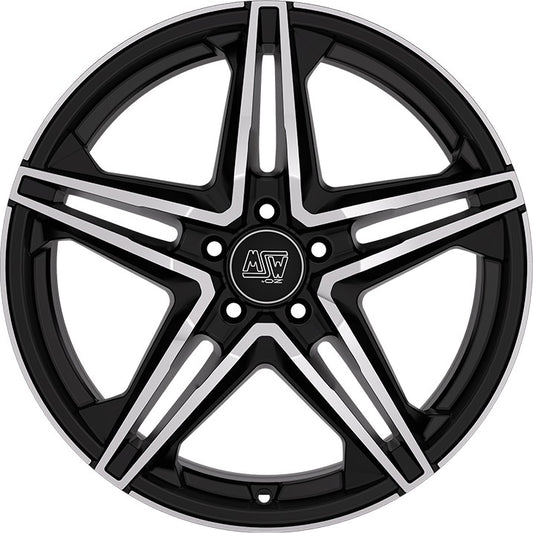 MSW 31 gloss black full polished 7.5x18 ET48 - LK5/112 ML73.1