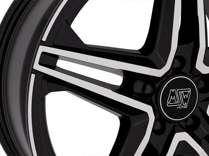 MSW 31 gloss black full polished 8.5x18 ET48 - LK5/112 ML73.1