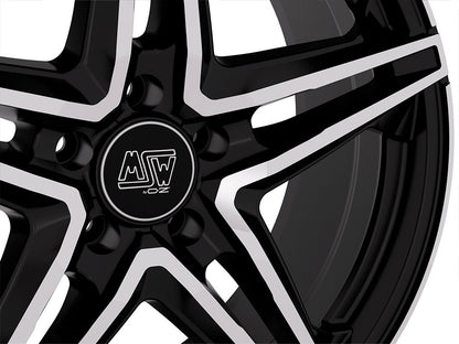 MSW 31 gloss black full polished 8x19 ET43 - LK5/112 ML66.46