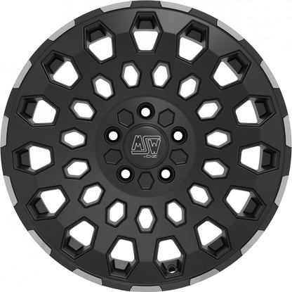 MSW 99 matt black lip polished 6.5x16 ET55 - LK5/130 ML78.1