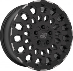 MSW 99 matt black lip polished Alufelge 8x18 Zoll ET45 LK 5x108 ML65.06