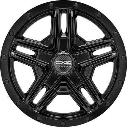OZ Rally Adventure matt black + rivets 8x17 ET0 - LK5/120 ML65.06