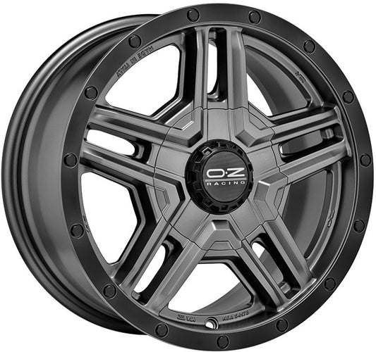 OZ Rally Adventure matt graphite black lip + rivets 8x17 ET0 - LK5/120 ML65.06