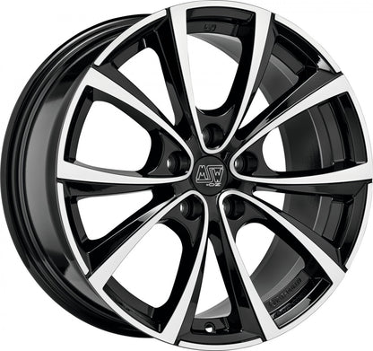 MSW 27 T gloss black full polished 9.5x19 ET40 - LK5/120 ML64.12