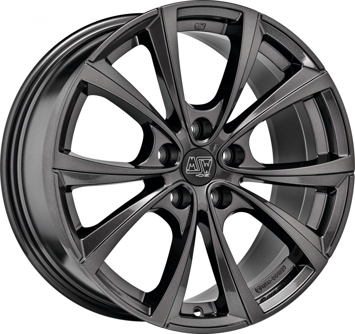 MSW 27 T gloss dark grey 10.5x19 ET45 - LK5/120 ML64.12
