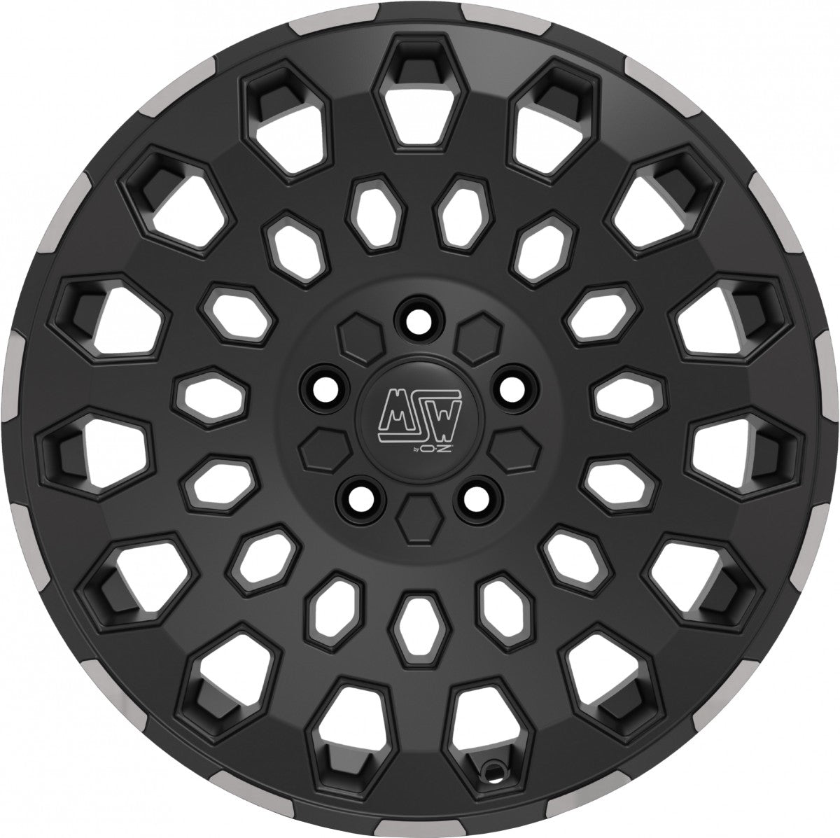 MSW 99 matt black lip polished 7.5x18 ET45 - LK5/108 ML65.06