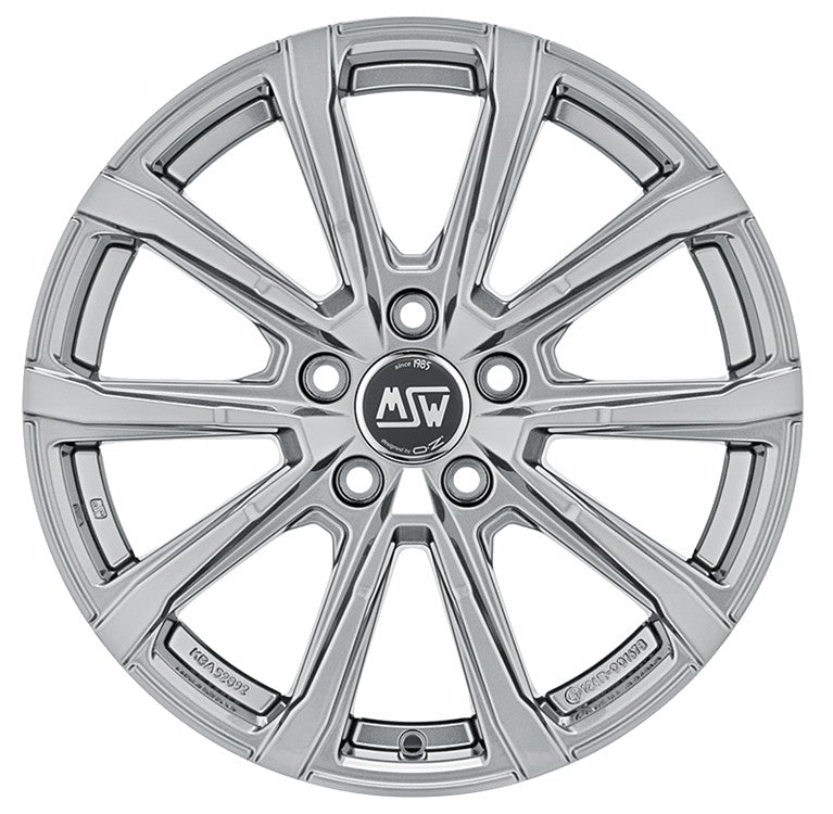 MSW 79 full silver 7x18 ET50 - LK5/108 ML63.4