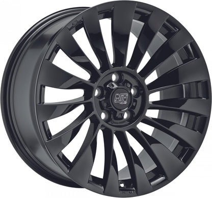 MSW 37 T gloss black 9.5x19 ET45 - LK5/114.3 ML64.12