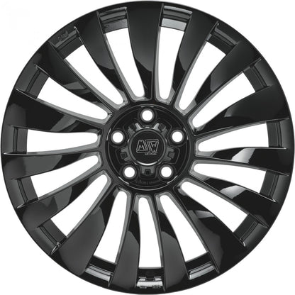 MSW 37 T gloss black 9.5x19 ET45 - LK5/114.3 ML64.12