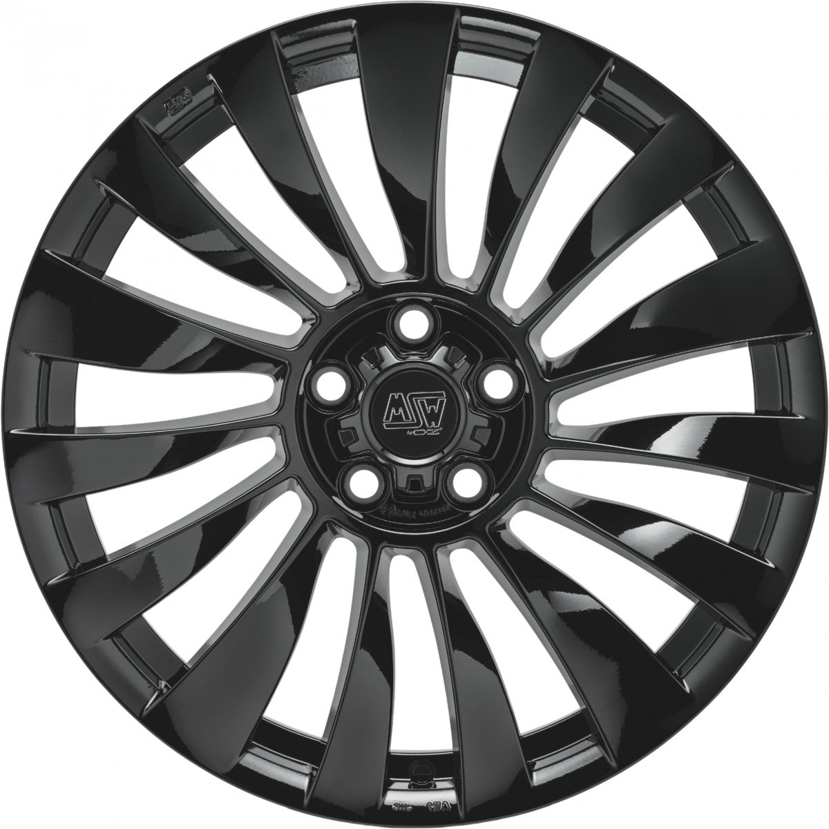 MSW 37 T gloss black 9.5x20 ET45 - LK5/114.3 ML64.12