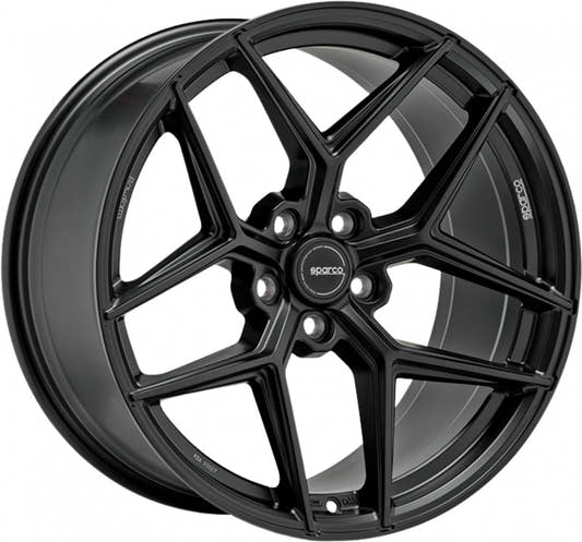 Sparco FF3 matt black Alufelge 9x18 Zoll ET48 LK 5x100 ML63.3