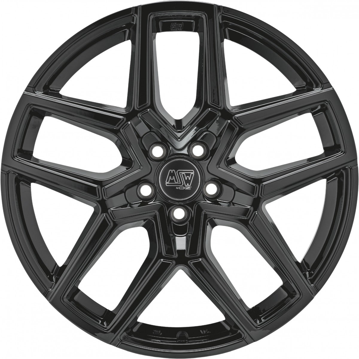 MSW 52 gloss black 8.5x20 ET41.5 - LK5/120 ML72.56