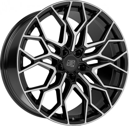 MSW 51 gloss black full polished 11.5x22 ET22 - LK5/130 ML71.56