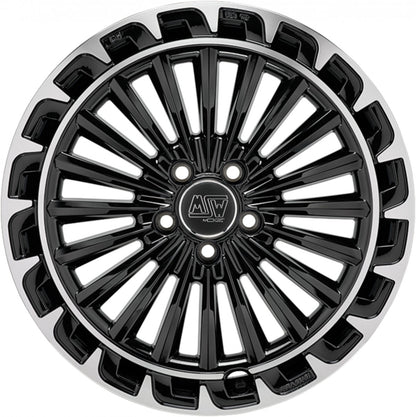 MSW 32 gloss black diamond lip 8x19 ET41 - LK5/112 ML66.46