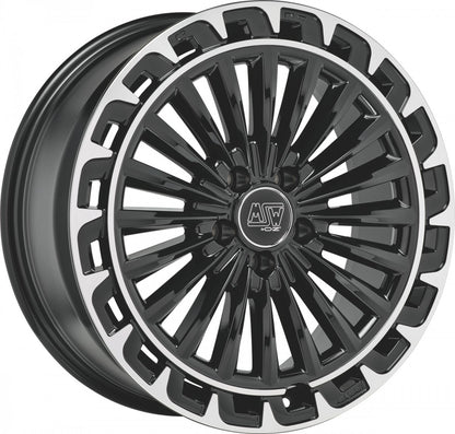 MSW 32 gloss black diamond lip 7.5x19 ET40 - LK5/112 ML73.1