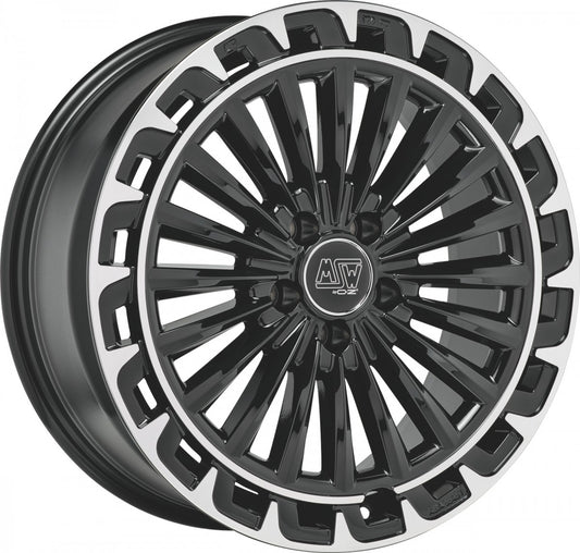 MSW 32 gloss black diamond lip 8.5x20 ET25 - LK5/112 ML66.46