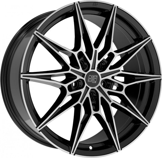 MSW 75 gloss black full polished 8x20 ET35 - LK5/112 ML73.1