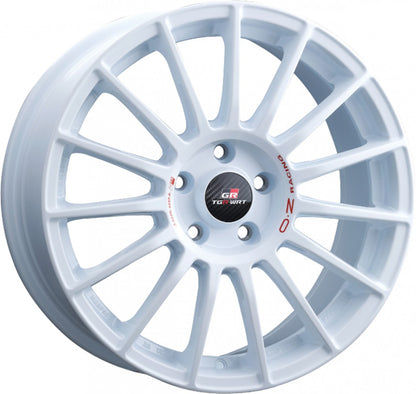 OZ Superturismo TGR-WRT race white + red lettering 8x18 ET45 - LK5/114.3 ML75