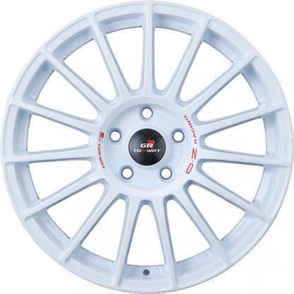 OZ Superturismo TGR-WRT race white + red lettering 8x18 ET45 - LK5/114.3 ML75