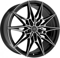 MSW 75 gloss black full polished Alufelge 8x19 Zoll ET45 LK 5x120 ML72.56