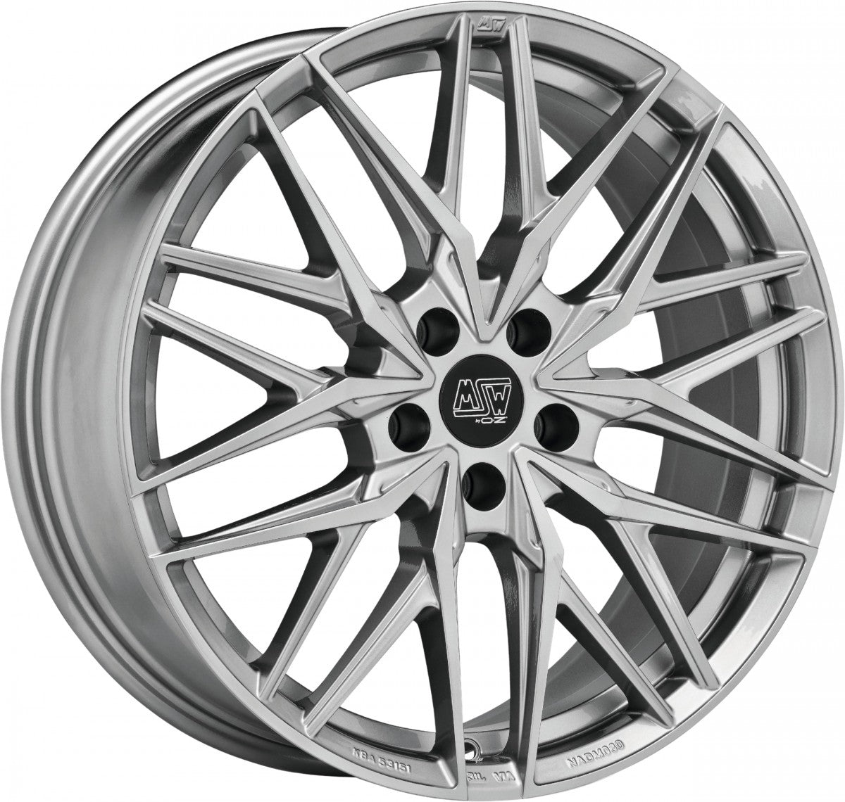 MSW 50 hyper silver Alufelge 8x18 Zoll ET48 LK 5x112 ML73.1
