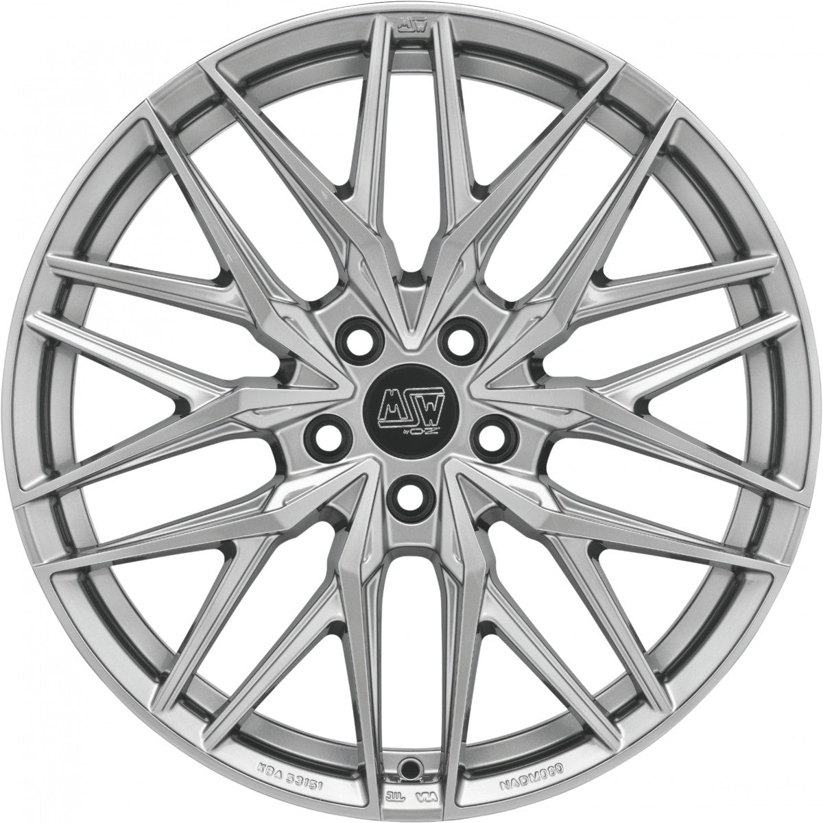 MSW 50 hyper silver Alufelge 8x19 Zoll ET49 LK 5x112 ML73.1 – Bild 2