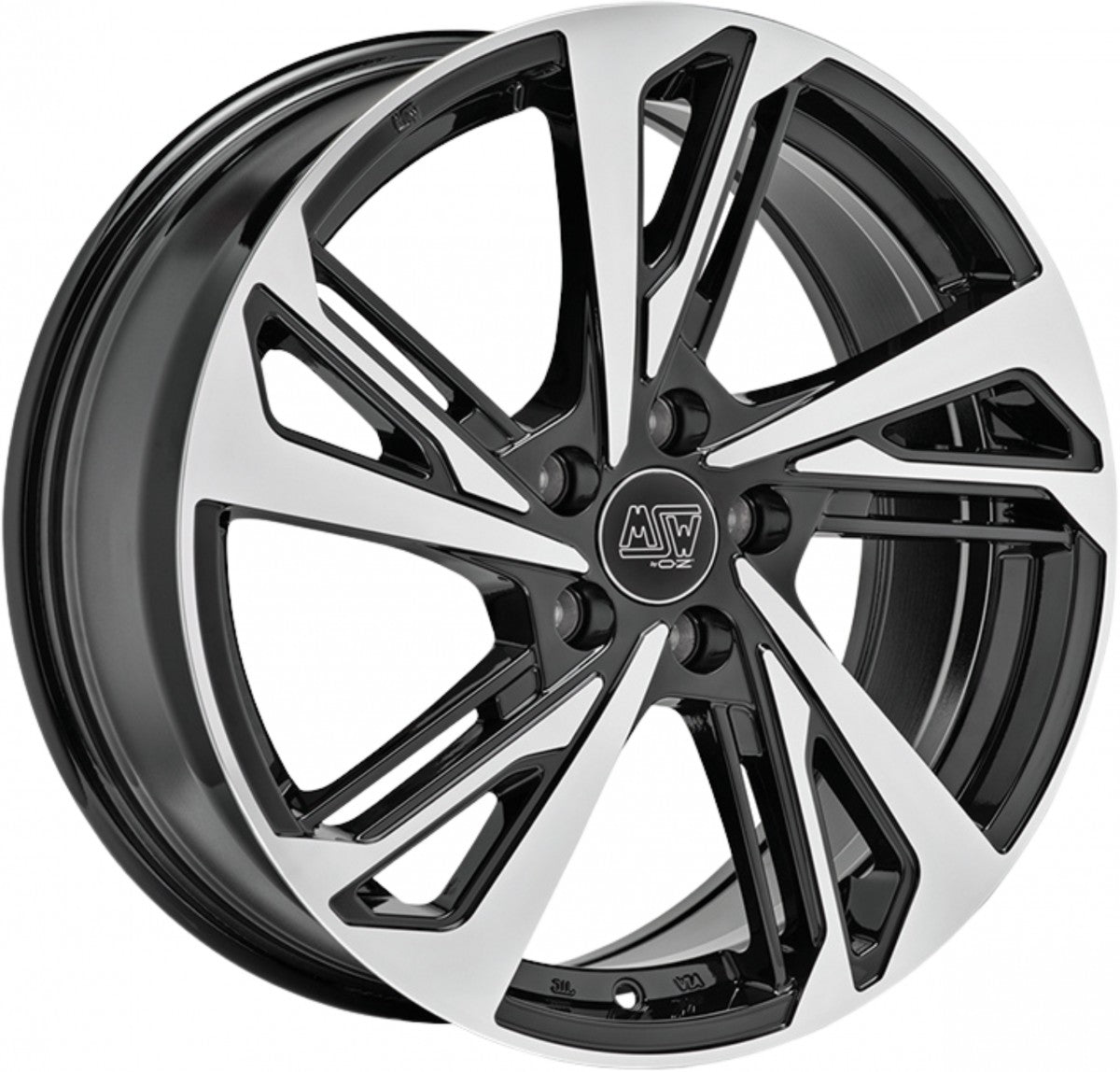 MSW 60 gloss black full polished 7x17 ET40 - LK5/110 ML65.06