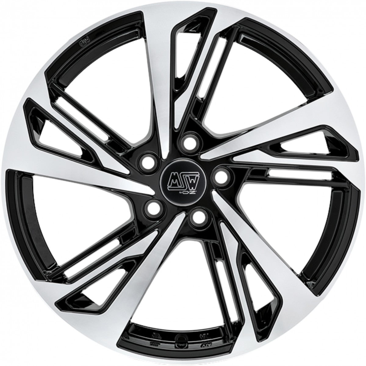 MSW 60 gloss black full polished 7x17 ET40 - LK5/110 ML65.06