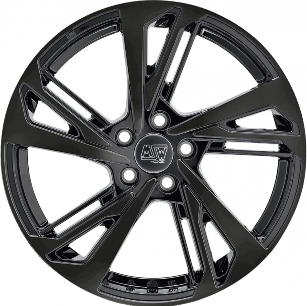 MSW 60 gloss black 7x17 ET40 - LK5/110 ML65.06