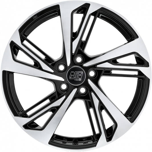 MSW 60 gloss black full polished 6.5x16 ET47 - LK5/100 ML57.06