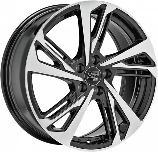 MSW 60 gloss black full polished Alufelge 7.5x17 Zoll ET50.5 LK 5x108 ML63.4