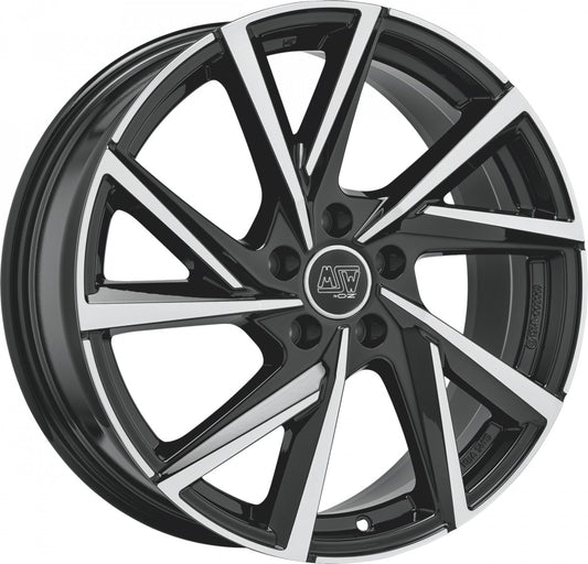 MSW 80/5 gloss black full polished 7x16 ET47 - LK5/112 ML66.56