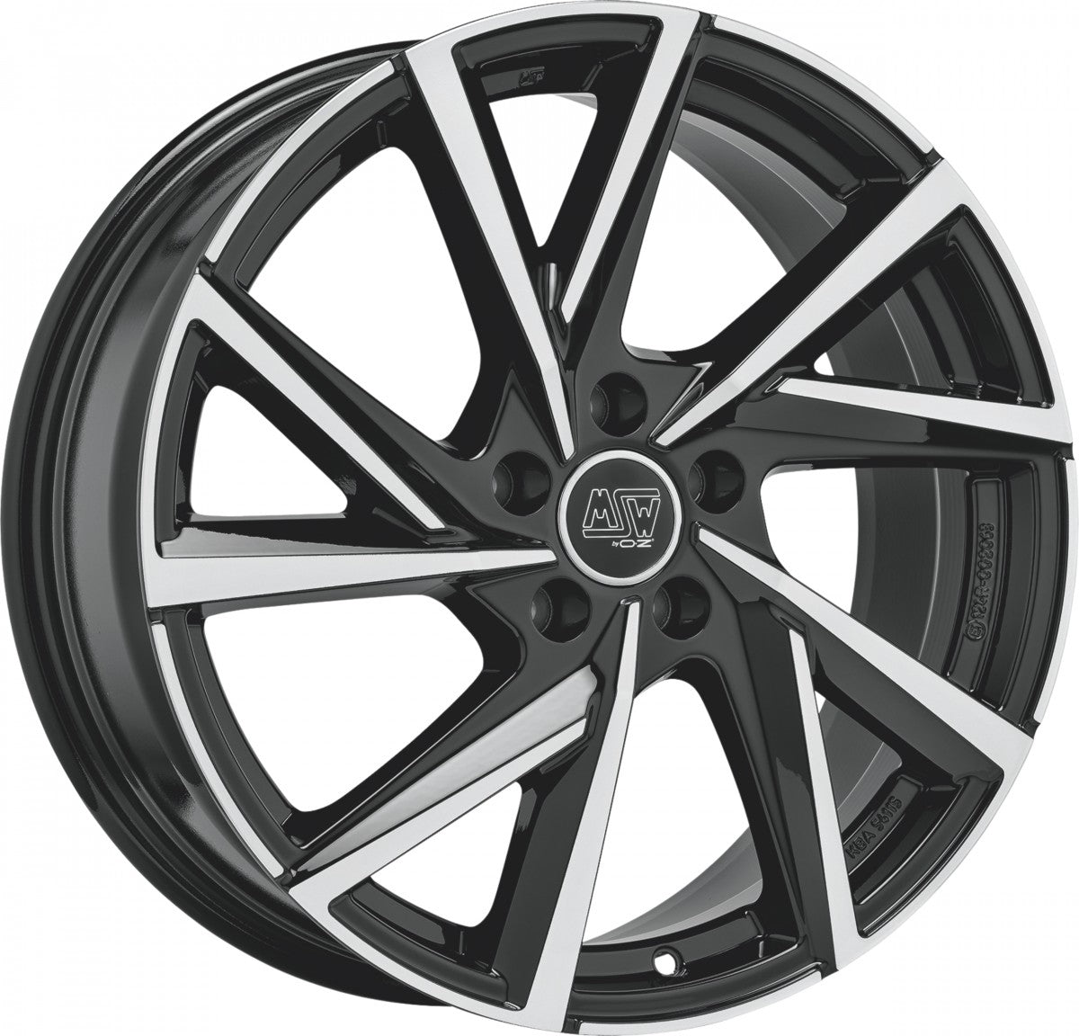 MSW 80/5 gloss black full polished 7x16 ET40 - LK5/114.3 ML60.06