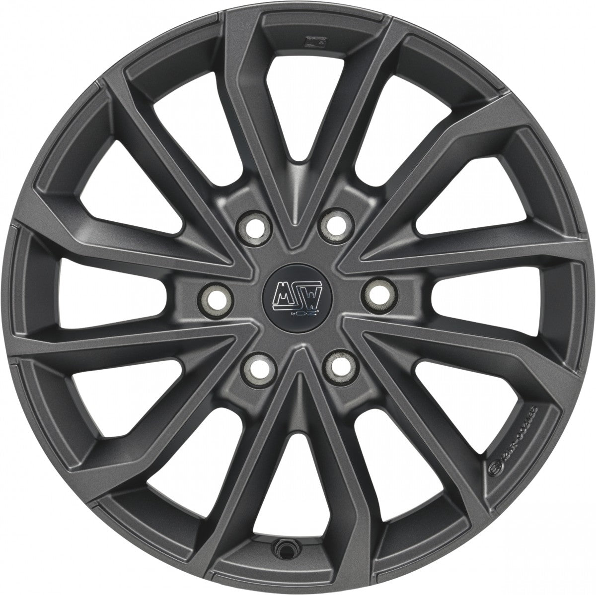 MSW 42 Van matt dark grey 6.5x17 ET50 - LK6/120 ML74.56