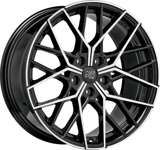 MSW 74 gloss black full polished 10x19 ET45.1 - LK5/114.3 ML64.1