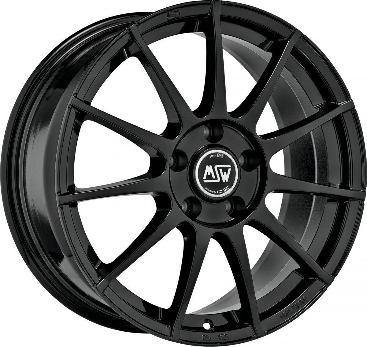 MSW 85 gloss black 8x19 ET45 - LK5/114.3 ML73.1