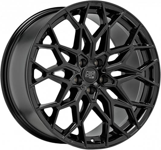 MSW 51 gloss black 8.5x21 ET27.1 - LK5/130 ML66.56