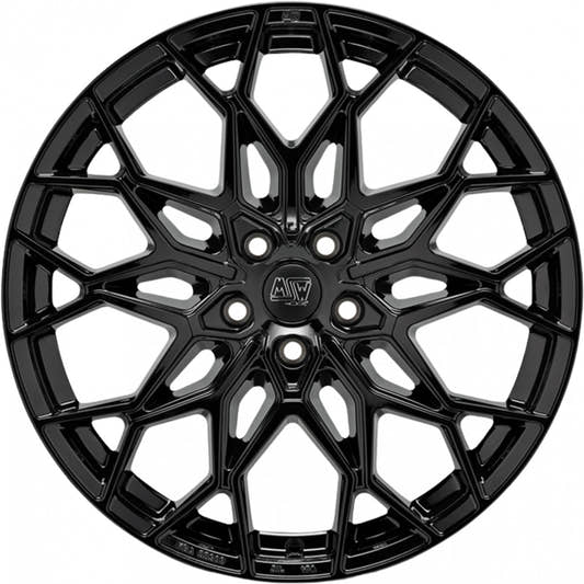 MSW 51 gloss black 8.5x21 ET27.1 - LK5/130 ML66.56