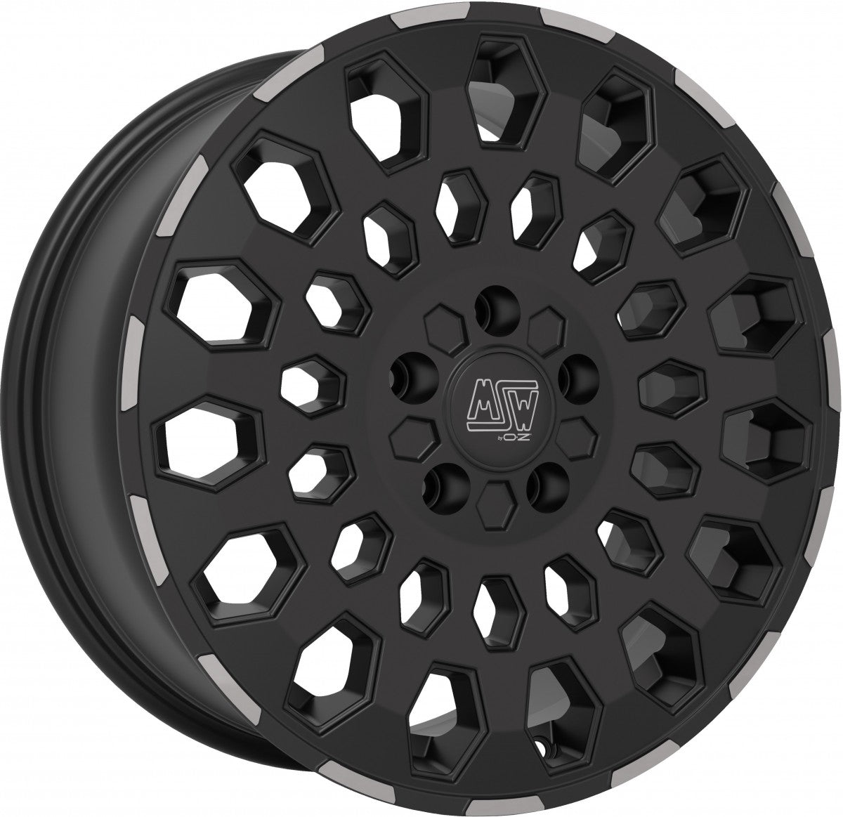 MSW 99 matt black lip polished 7x17 ET40 - LK6/120 ML74.6