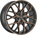 MSW 74 matt black copper full polished Alufelge 8.5x20 Zoll ET40 LK 5x112 ML73.1
