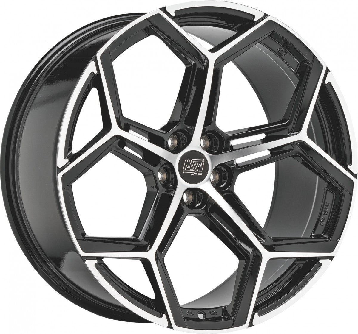 MSW 53 gloss black full polished Alufelge 9x20 Zoll ET26 LK 5x112 ML73.1