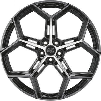 MSW 53 gloss black full polished Alufelge 9x20 Zoll ET26 LK 5x112 ML73.1 – Bild 2
