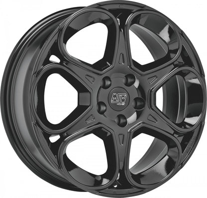 MSW 83 gloss black 7x17 ET25 - LK5/110 ML65.06
